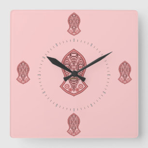 Reloj Cuadrado La sandalia del profeta (alheña) (rojo)