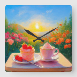 Reloj Cuadrado La tarde más dulce del día