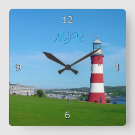 Reloj Cuadrado La Torre de Smeaton, la Casa, Plymouth