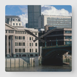 Reloj Cuadrado La Torre Nat West de la Torre 42 La ciudad de Lond