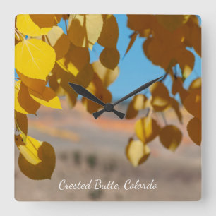 Reloj Cuadrado La transformación de los álamos en Crested Butte