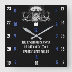 RELOJ CUADRADO LA TRIPULACIÓN DEL EISENHOWER NO MALICE