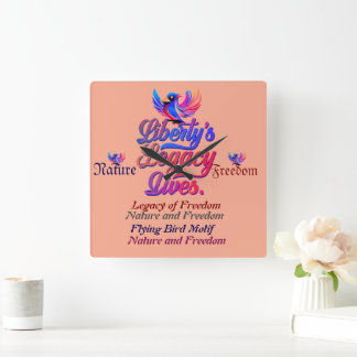 Reloj Cuadrado La vida del legado de la libertad - Elegante diseñ