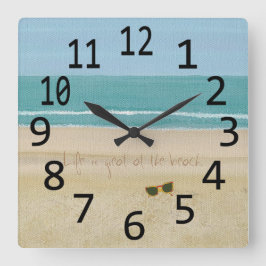 Reloj Cuadrado La vida es genial en la escena de las gafas de sol