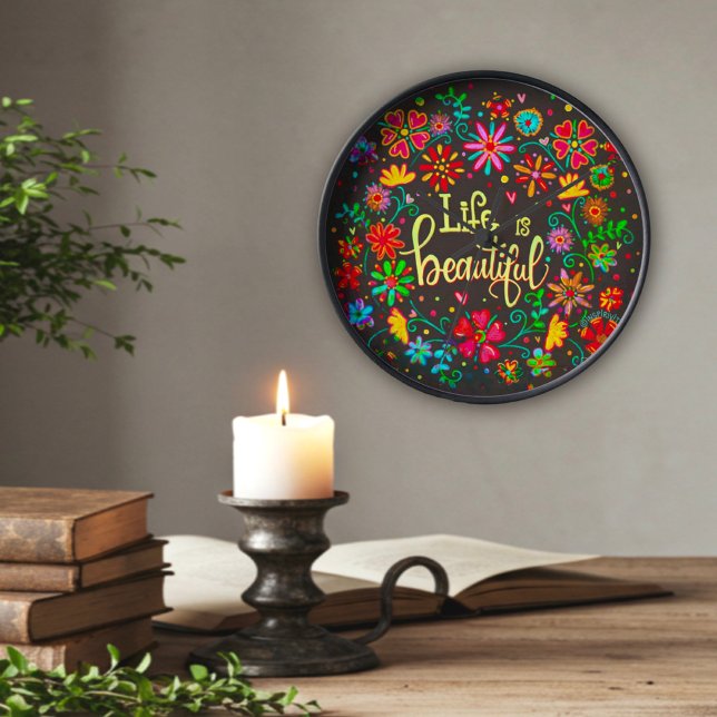 Reloj Cuadrado La vida floral de la bonito es bella inespirituali (Subido por el creador)