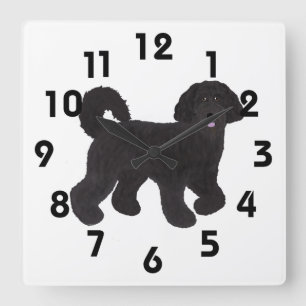 Reloj Cuadrado Labradoodle Clock