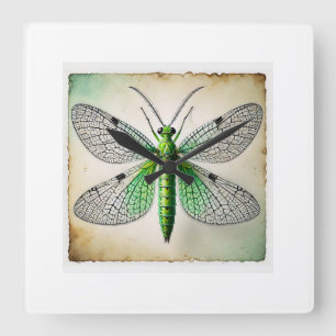 Reloj Cuadrado Lacewing Dorsal View 031124IREF238 - Watercolor