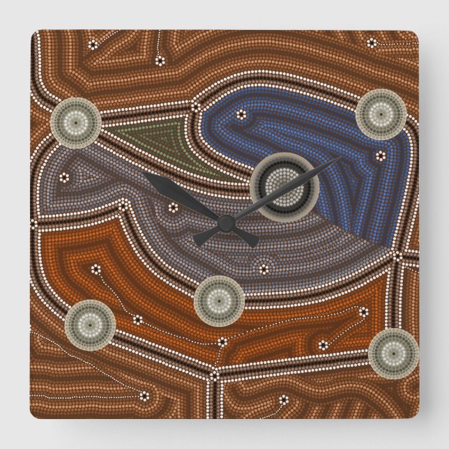 Reloj Cuadrado Lachender Hans oder Kookaburra Igloo Kühlbox (Anverso)