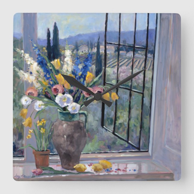 Reloj Cuadrado Ladera II de Toscana (Anverso)