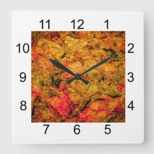Reloj Cuadrado Ladrillos rotos
