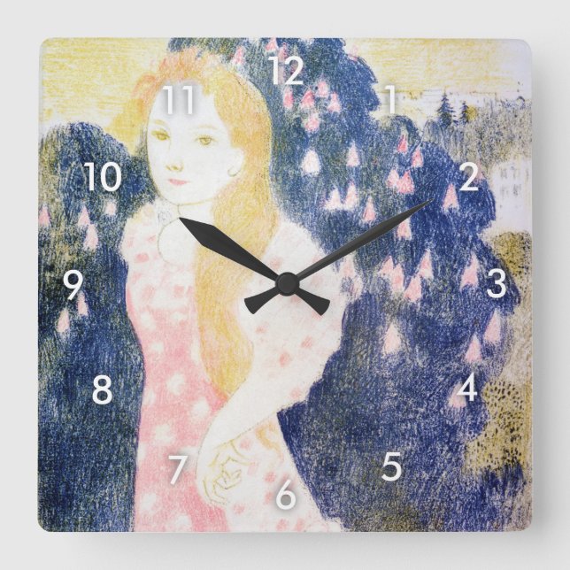 Reloj Cuadrado Lady in Pink Dress, Maurice Denis (Anverso)