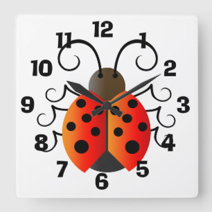 Reloj Cuadrado Ladybug