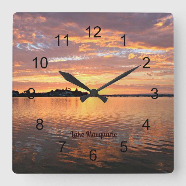 Reloj Cuadrado Lago Macquarie, Nueva Gales del Sur, Australia (Anverso)