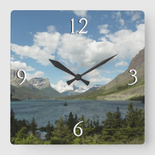 Reloj Cuadrado Lago Saint Mary II en el Parque Nacional Glaciar