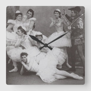 Reloj Cuadrado Lago swan, teatro de Mariinsky, 1895 (foto de b/w)