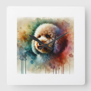 Reloj Cuadrado Lagotto Romagnolo dog 280824AREF106 - Watercolor