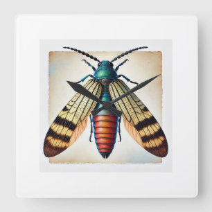 Reloj Cuadrado Lagria dorsal view painting 050824IREF228 - Waterc