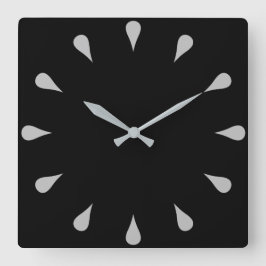 Reloj Cuadrado Lágrimas plateadas