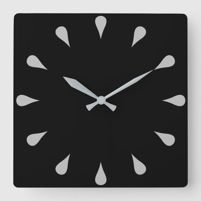 Reloj Cuadrado Lágrimas plateadas (Anverso)
