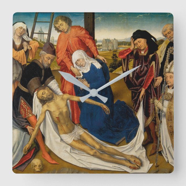 Reloj Cuadrado Lamentación sobre Cristo muerto, C. 1460-1464 (Anverso)