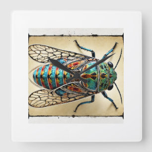 Reloj Cuadrado Lamprodila Insect 050824IREF219 - Watercolor