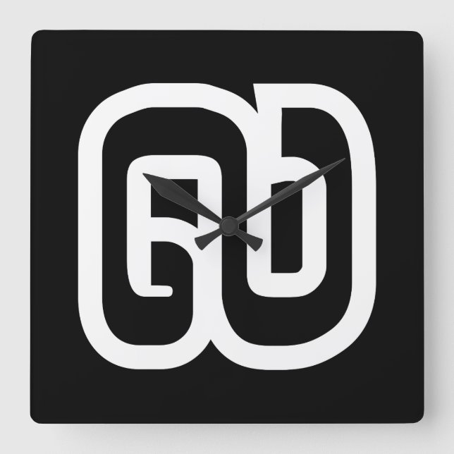 Reloj Cuadrado Lao/Laos Número Nueve/9/໙ (Kao/Gao) Laotiano (Anverso)