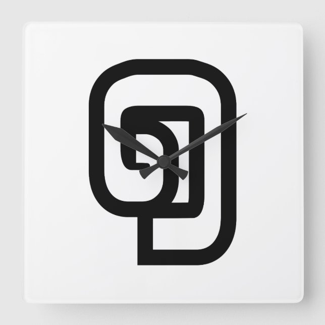 Reloj Cuadrado Laos/Laos Número 1 / 1 / ໑ (Nung/Nueng) Laotiano (Anverso)