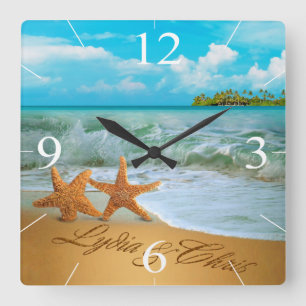 Reloj Cuadrado Las estrellas de mar se juntan PIDEN que PONGA