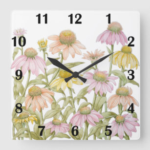 Relojes de pared Flores Amarillas Bonitas 