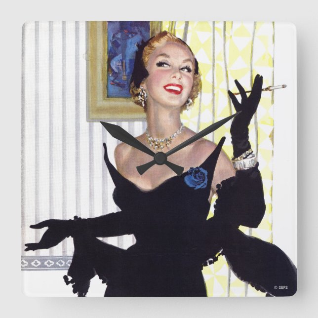 Reloj Cuadrado Las mujeres inteligentes también son peligrosas (Anverso)