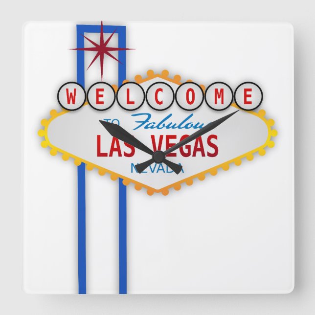 Reloj Cuadrado Las Vegas (Anverso)