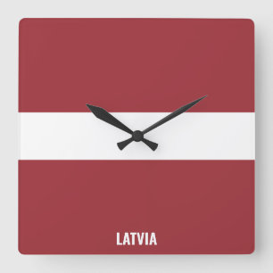 Reloj Cuadrado Latvia National Flag Patriotic