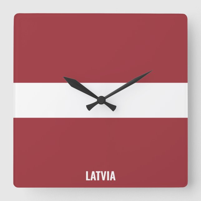 Reloj Cuadrado Latvia National Flag Patriotic (Anverso)