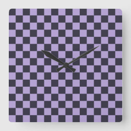 Reloj Cuadrado Lavender haze checkerboard pattern
