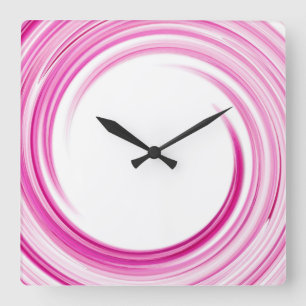 Reloj Cuadrado Lavender Swirl Abstract Art