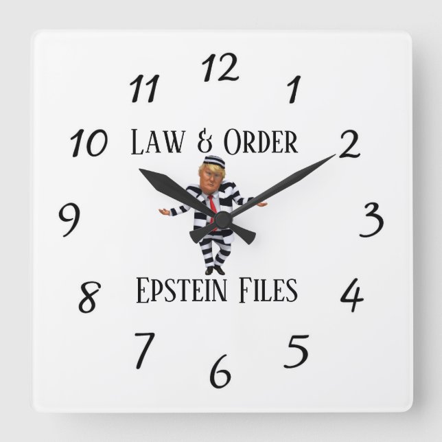 Reloj Cuadrado Law & Order Clock (Anverso)