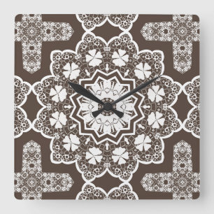 Reloj Cuadrado Lazo blanco