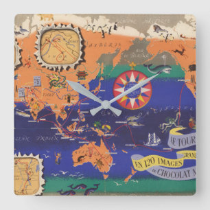 Reloj Cuadrado Le Tour du Monde