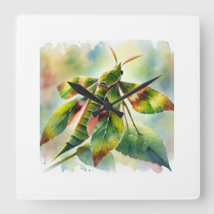 Reloj Cuadrado Leaf Insect 121024AREF130 - Watercolor