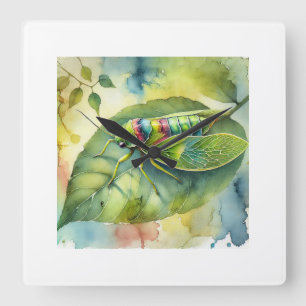 Reloj Cuadrado Leaf Insect Harmony 210824AREF112 - Watercolor