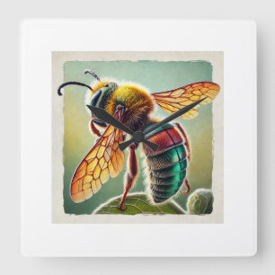 Reloj Cuadrado Leafcutter bee 160724IREF254 - Watercolor