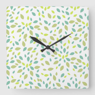 Reloj Cuadrado Leaves (Green)