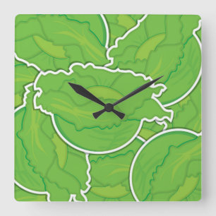 Reloj Cuadrado Lechuga funky