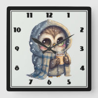 Lechuza de ojos agudos con café