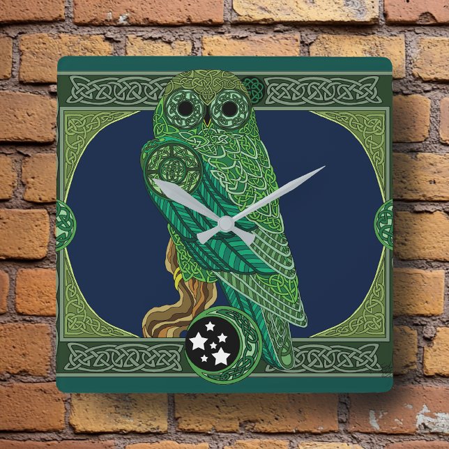 Reloj Cuadrado Lechuza Verde Celta (Subido por el creador)