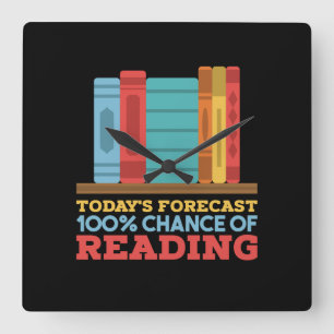 Reloj Cuadrado Lectura - 100% de posibilidades de leer libro grac