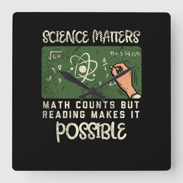 Reloj Cuadrado Leer - Leer hace posible (Anverso)