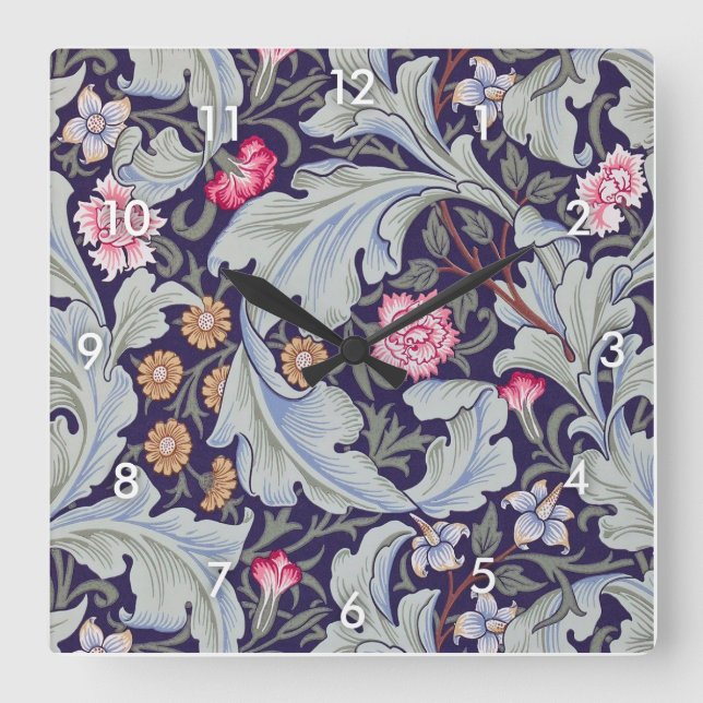Reloj Cuadrado Leicester, William Morris (Anverso)