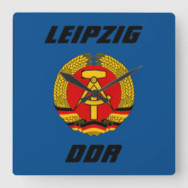 Reloj Cuadrado Leipzig, DDR - Alemania Oriental