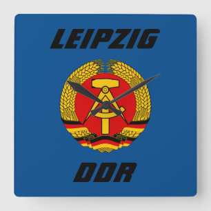Reloj Cuadrado Leipzig, DDR - Alemania Oriental